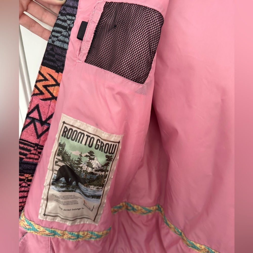 Burton Girls Aubrey Parka Geometric Patterned Jacket Size M - Picture 5 of 14